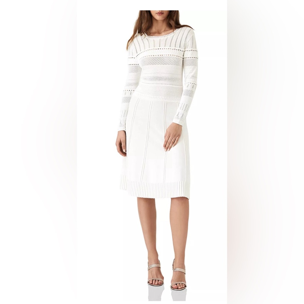Reiss Pointelle Knit Dress